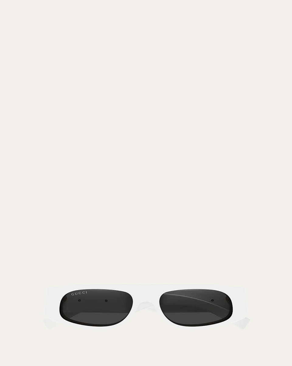 Logo Acetate Rectangle Sunglasses